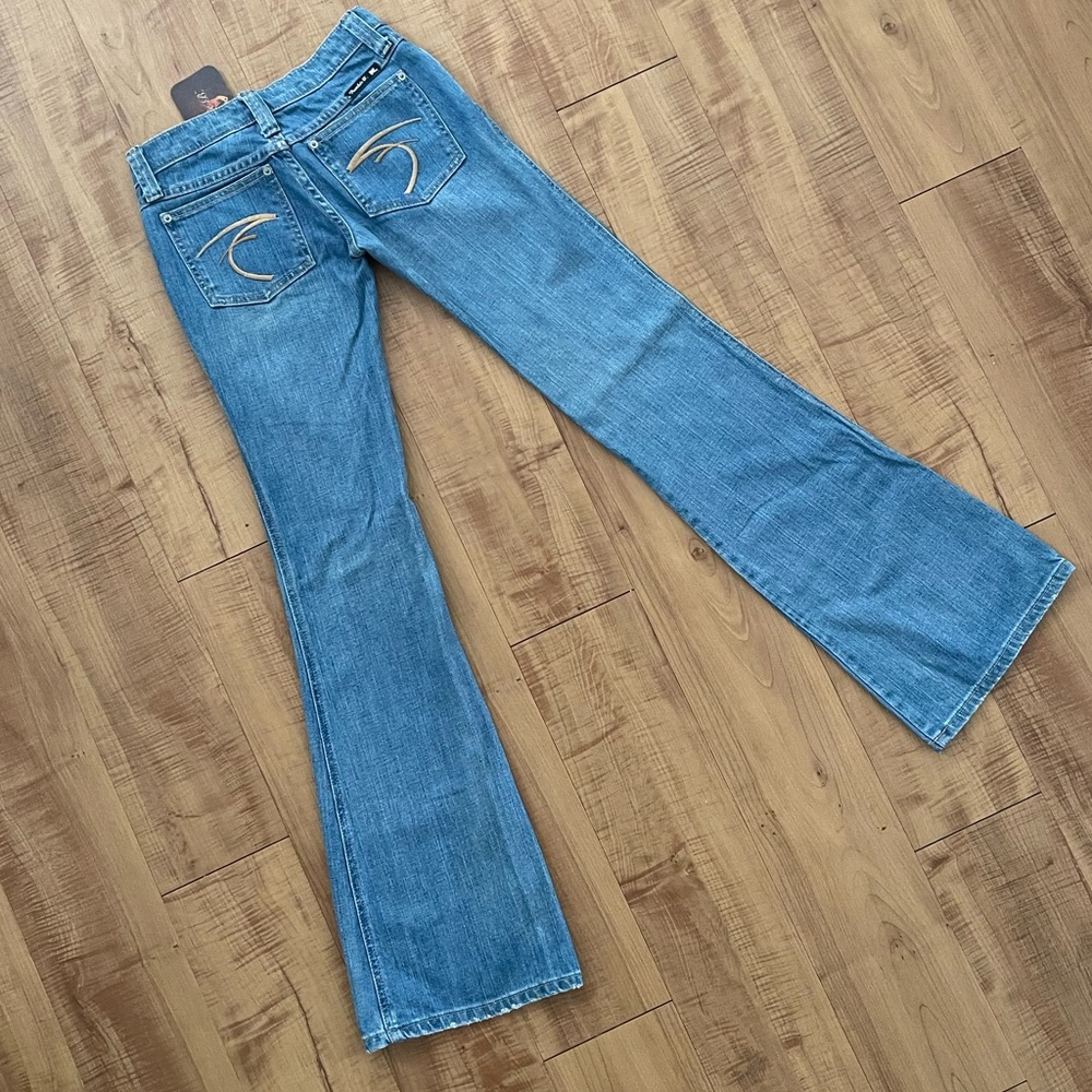 Frankie B. Light Blue Boot Flare Cut Jeans BNWT